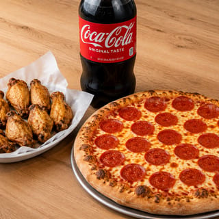 1 Large Pizza 14'' + 10 Wings + 2 Liter Beverage